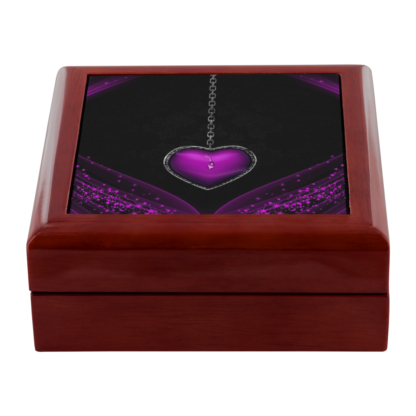 Purple Heart Locket Jewelry Box - Schoppix Gifts