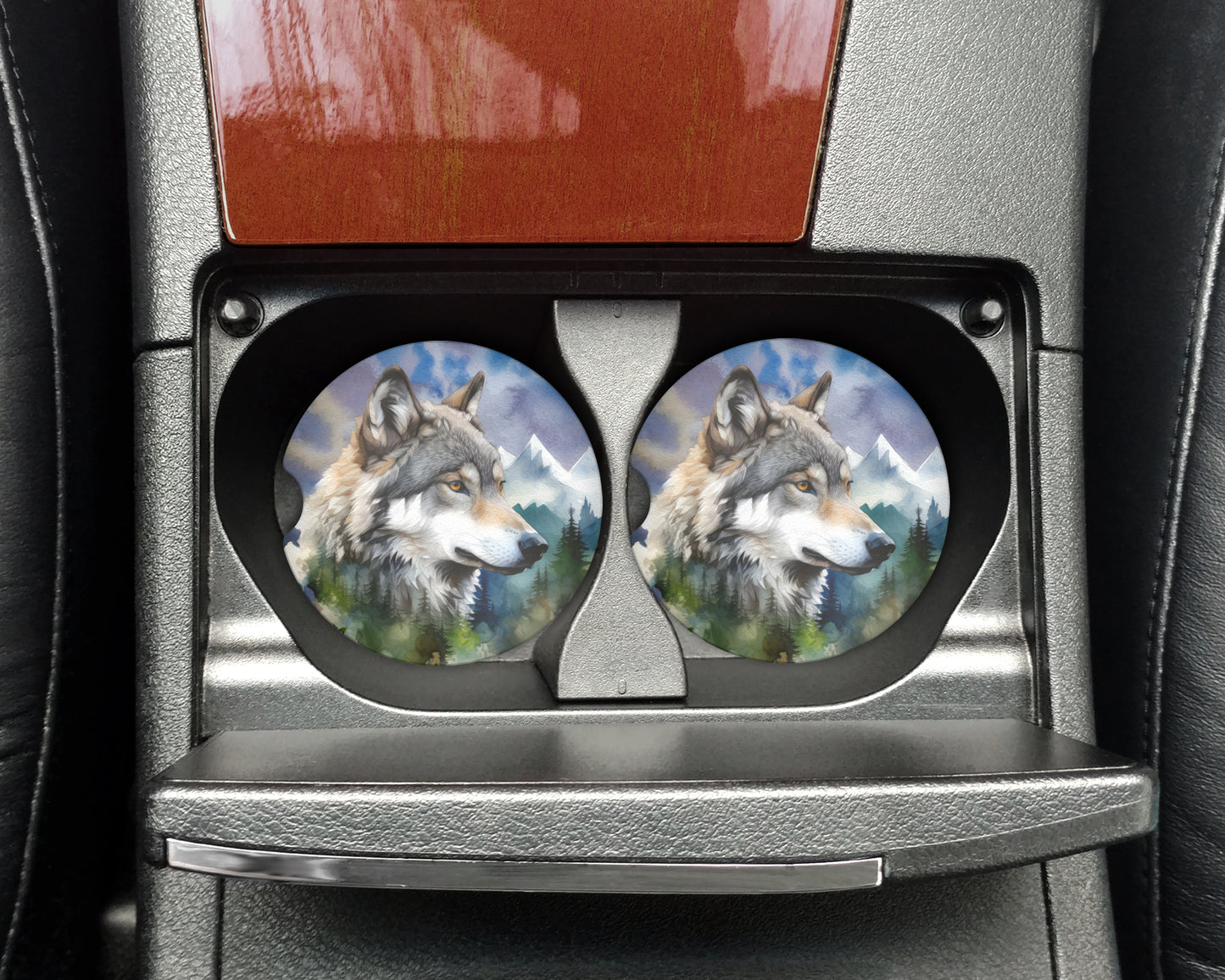 a pair of sunglasses with a wolf on them