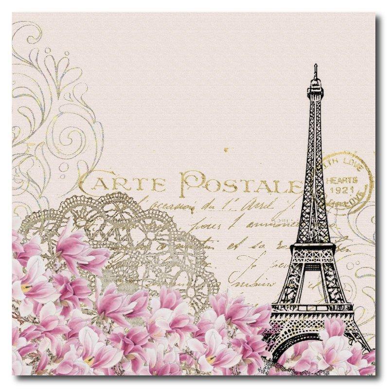 Paris Postcard Square Drink Coaster-Set of 4- Available in 4 styles! - Schoppix Gifts