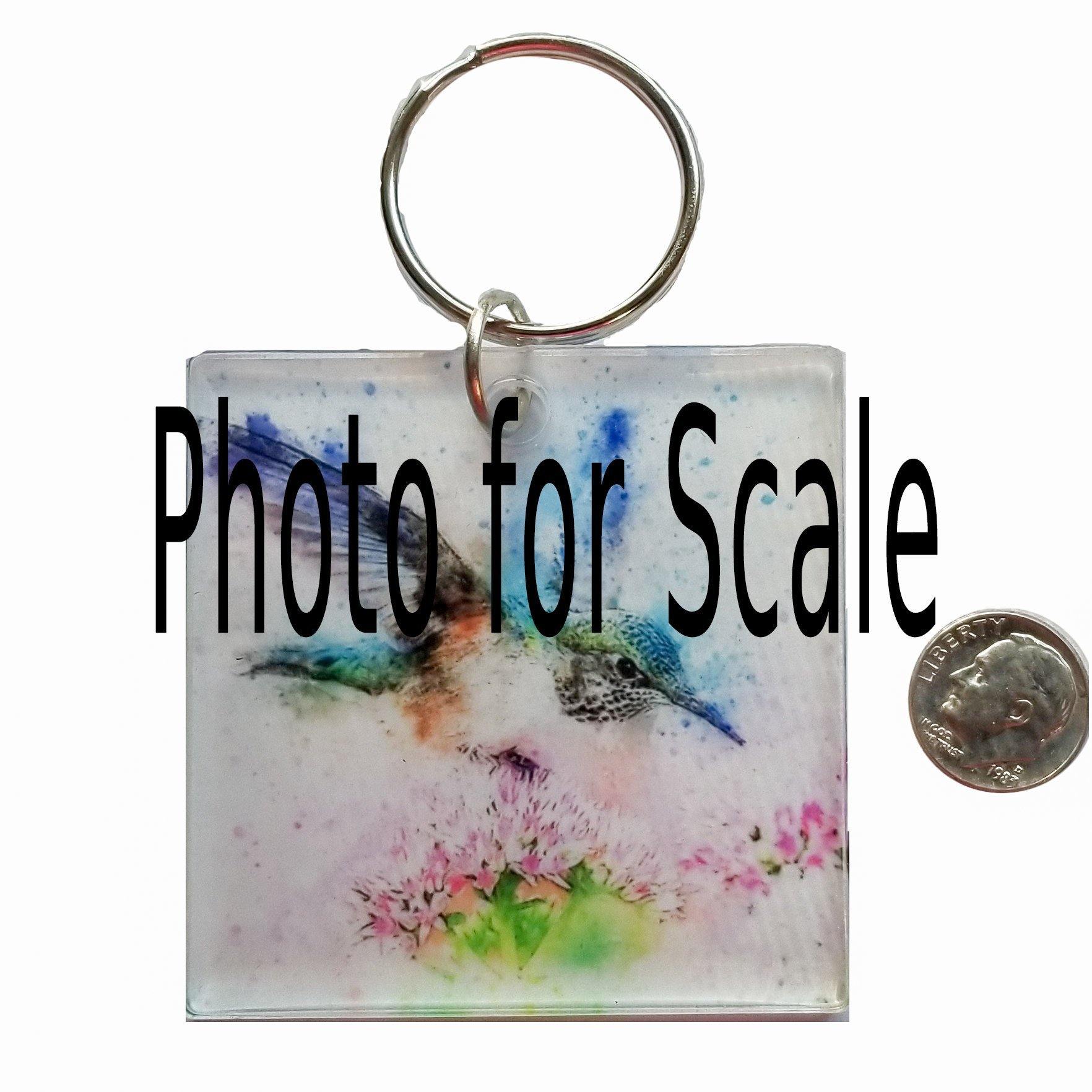 Pink Watercolor Style Paris Acrylic Key Chain - Schoppix Gifts