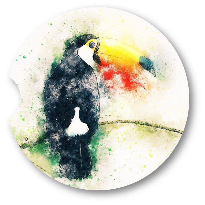 Watercolor Look Toucan Coasters set of 2 - Schoppix Gifts