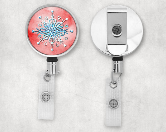 Abstract Watercolor Snowflake Art Badge Reel