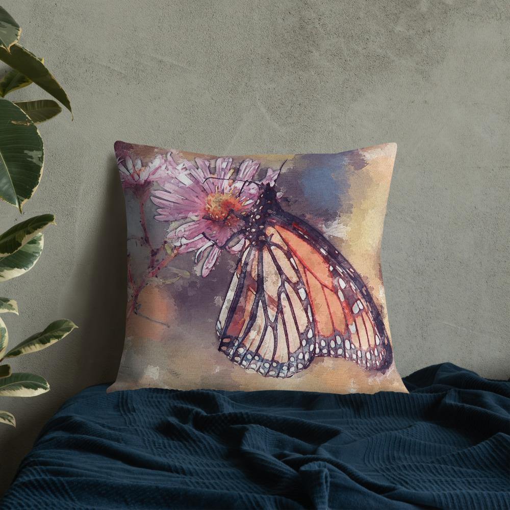 Painted Look Monarch Throw Pillow - Schoppix Gifts