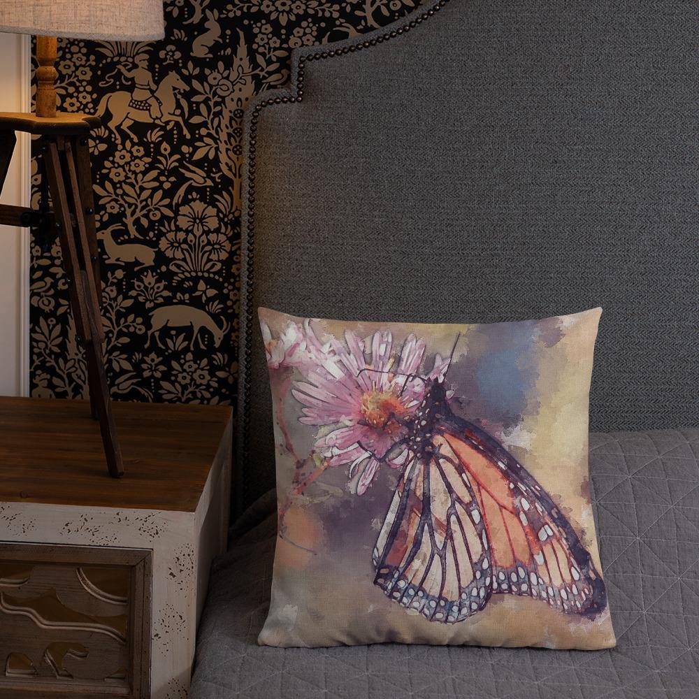 Painted Look Monarch Throw Pillow - Schoppix Gifts