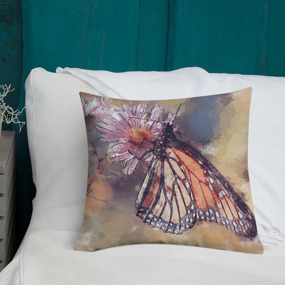 Painted Look Monarch Throw Pillow - Schoppix Gifts