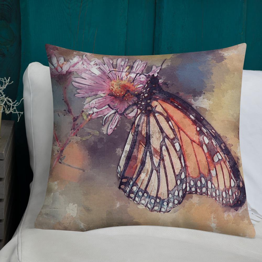 Painted Look Monarch Throw Pillow - Schoppix Gifts