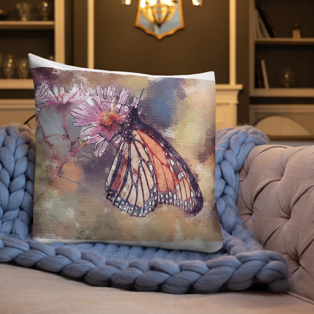 Painted Look Monarch Throw Pillow - Schoppix Gifts