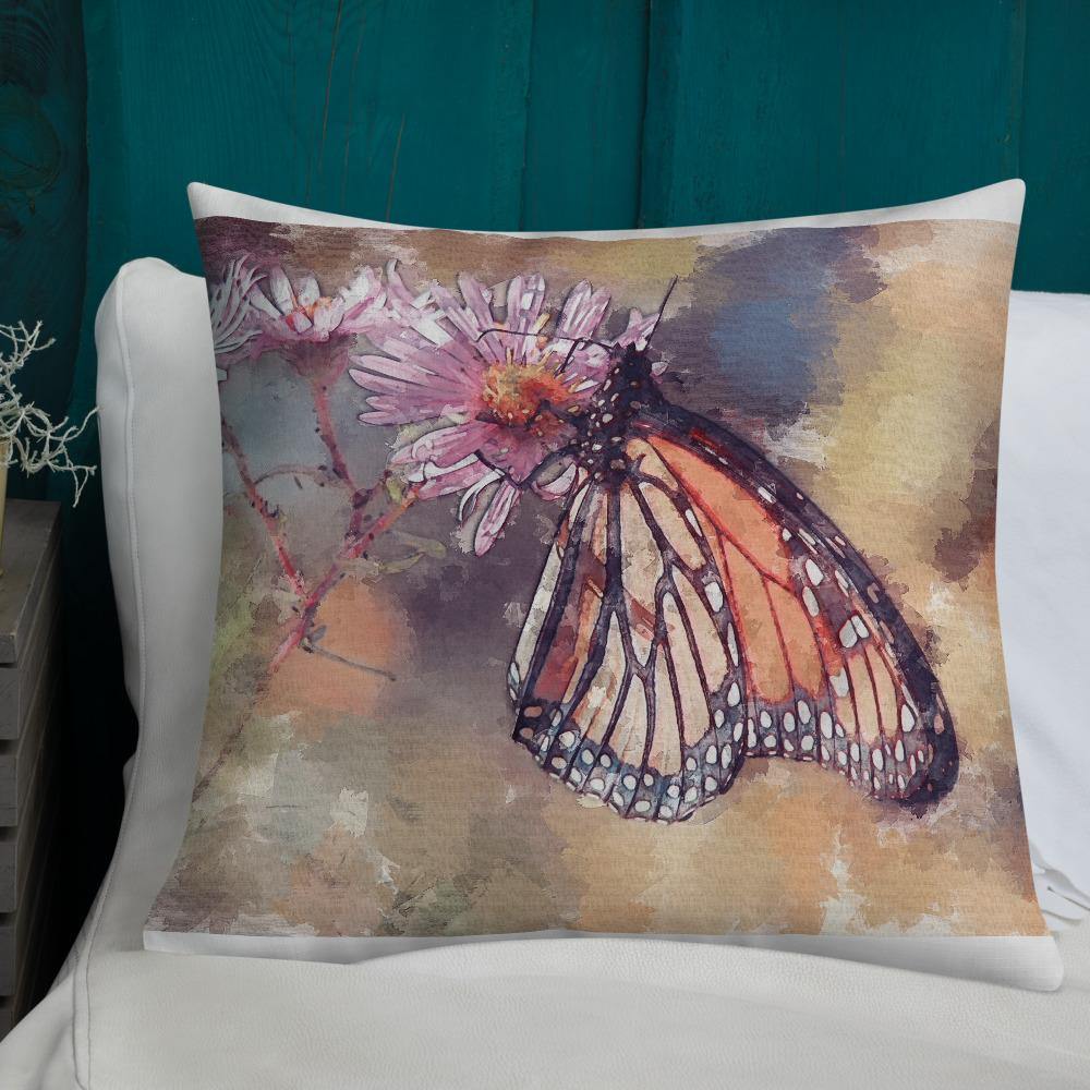 Painted Look Monarch Throw Pillow - Schoppix Gifts