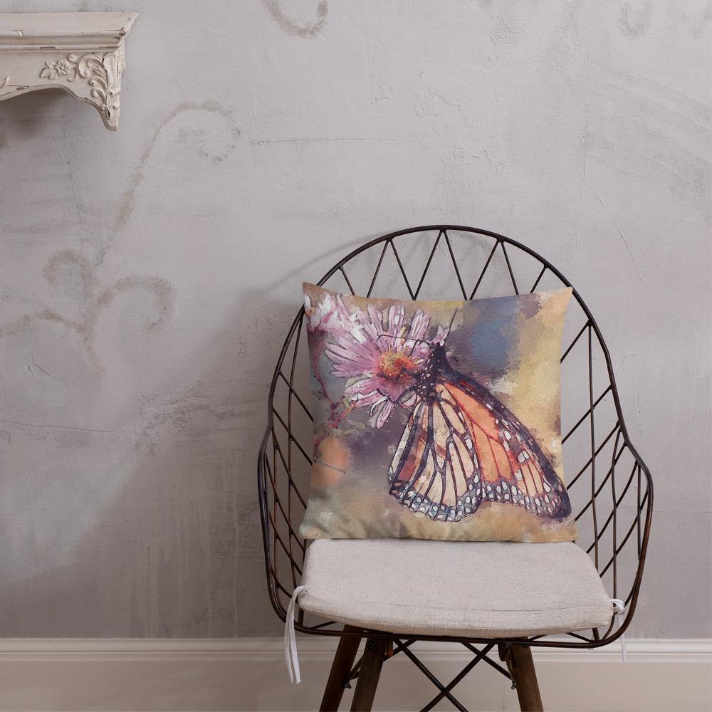 Painted Look Monarch Throw Pillow - Schoppix Gifts