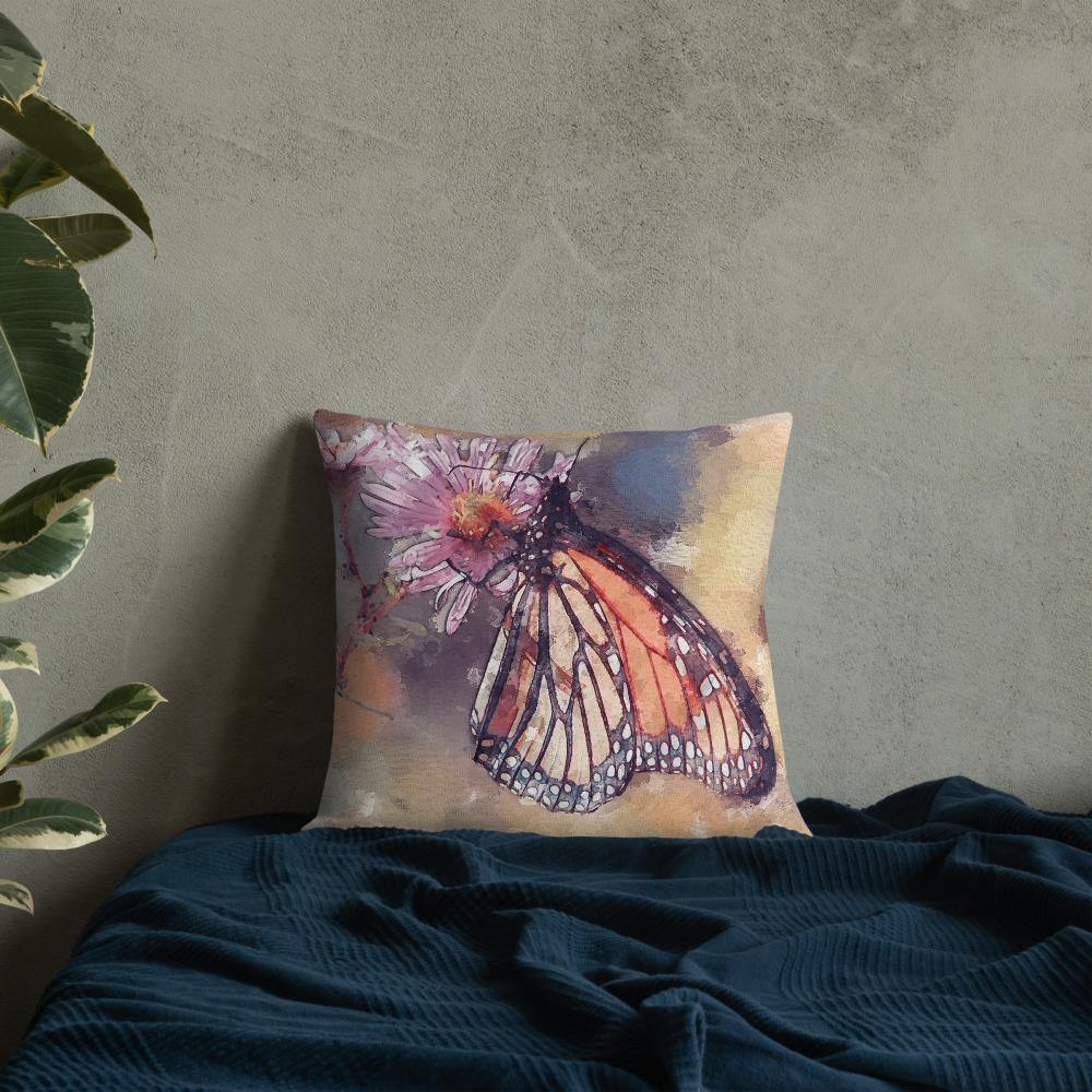 Painted Look Monarch Throw Pillow - Schoppix Gifts